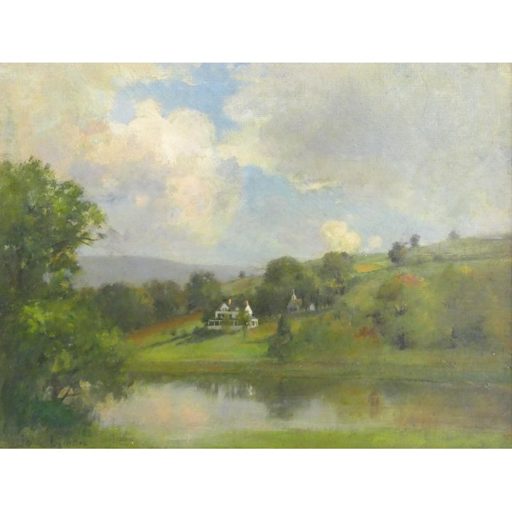 Joseph Lyman ''Becking Cottage - Stanford, New York" Oil