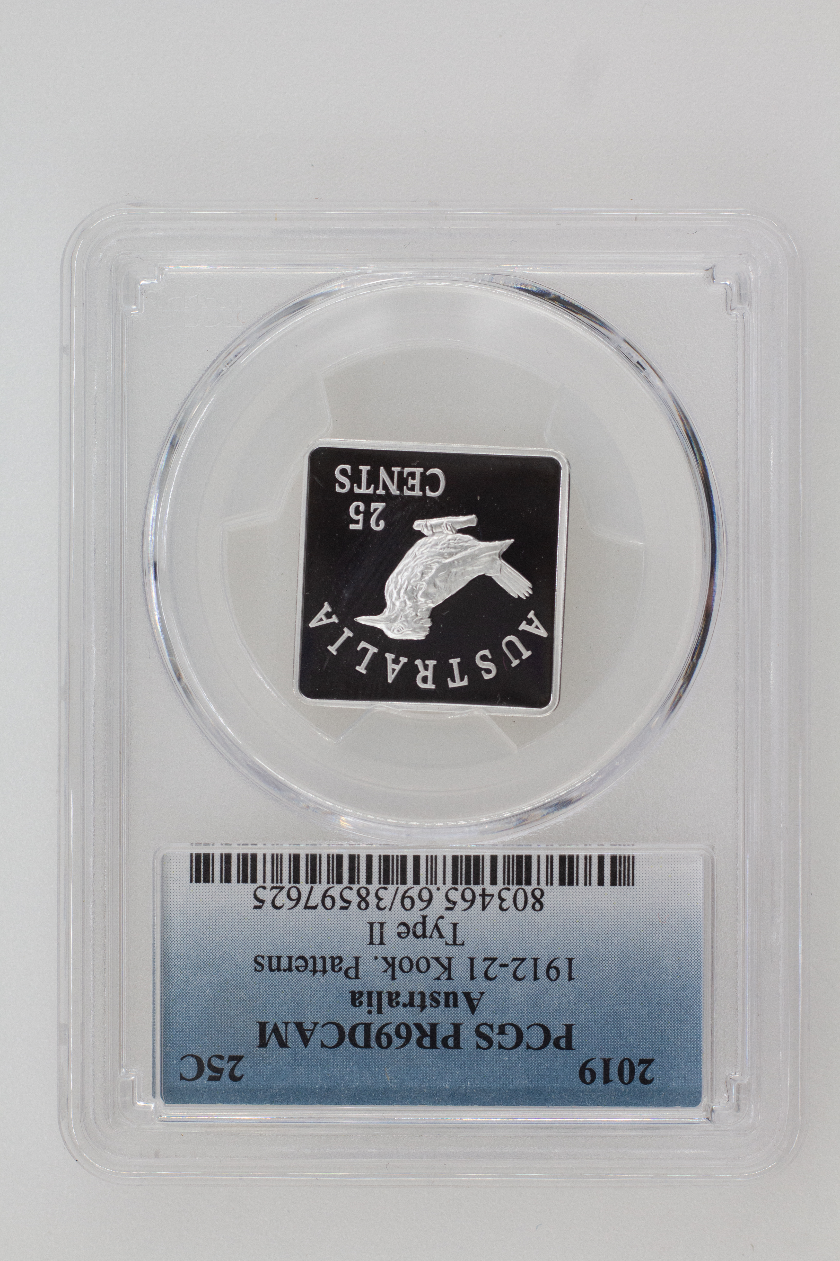 2019 Australia Five Cent, 5c Silver 1912-21 Kook. Patterns Type II PCGS - PR69DCAM -625