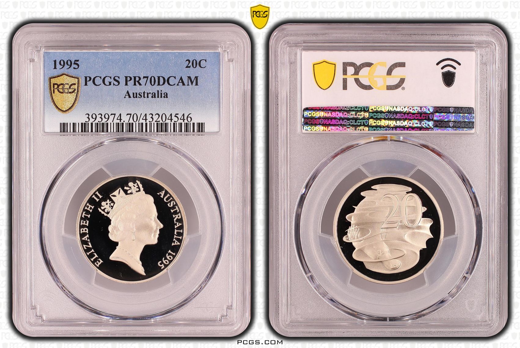1995 Australia Twenty Cent, 20c PCGS - PR70DCAM POP 11/0 -546