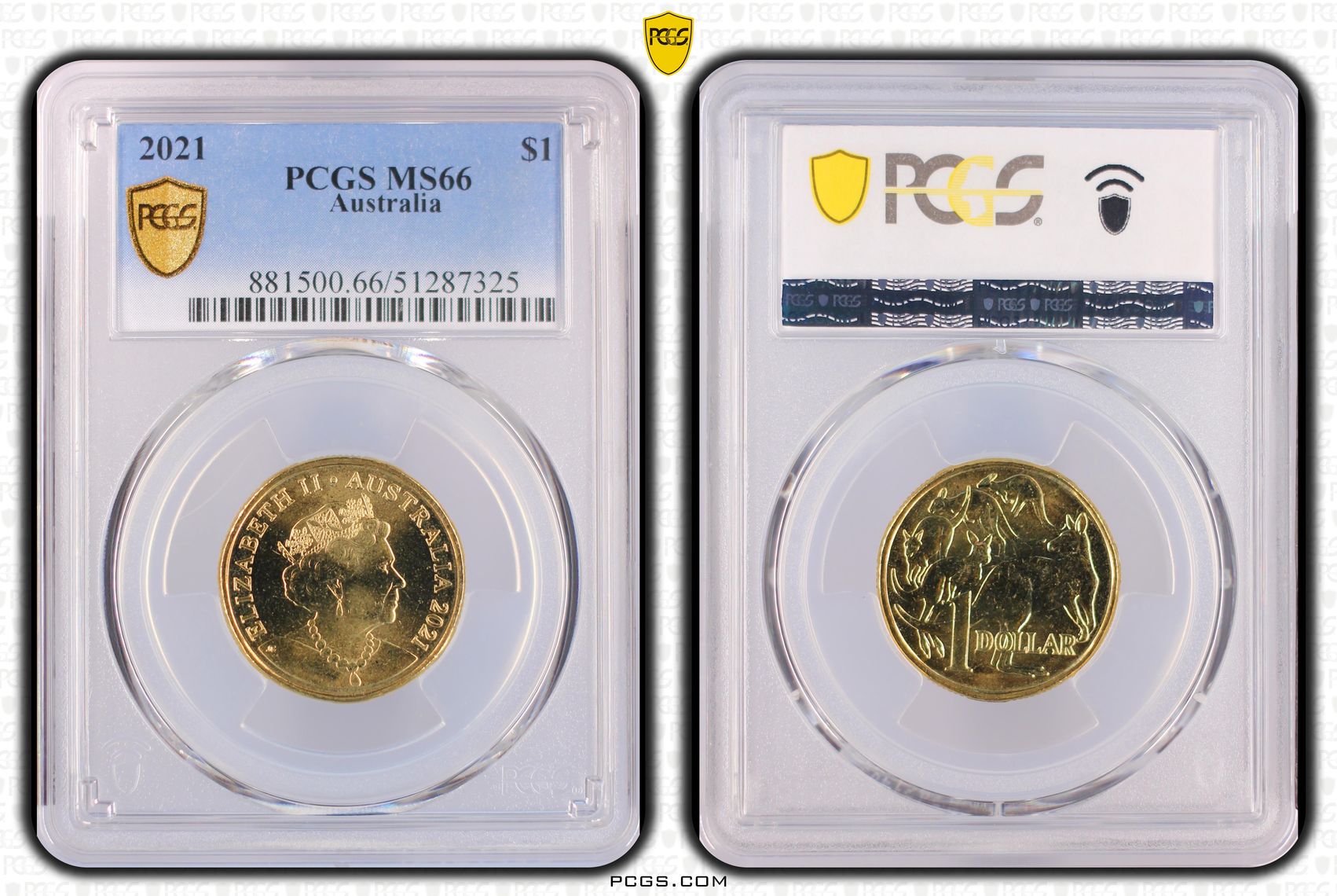 One Dollar, 2021, PCGS MS66