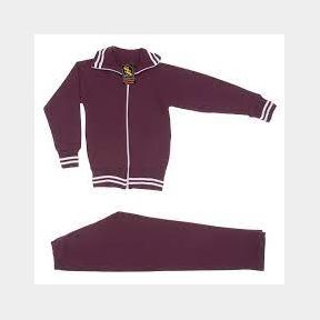 SS Unisex Woollen School Tracksuits - Maroon White (Size: 7 Years) | SJ 51661/1451 B8 (S5 CB)