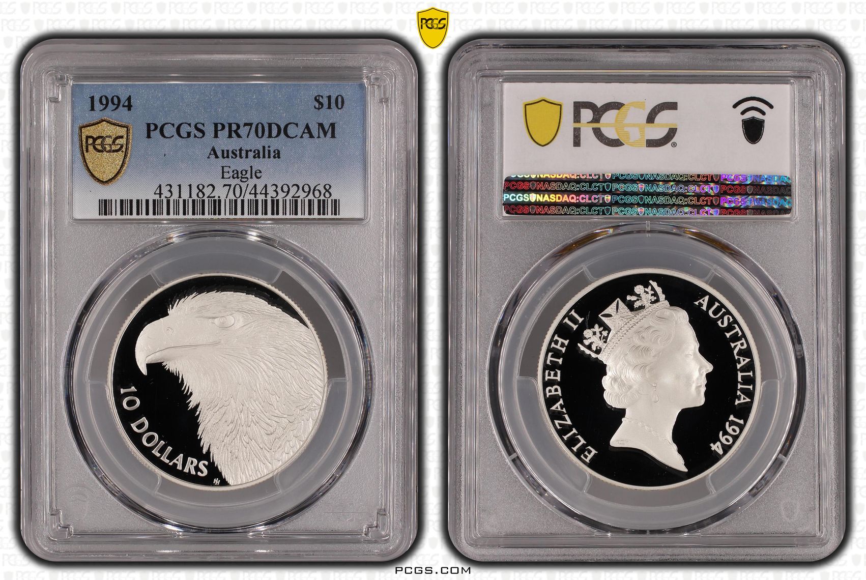 1994 Australia Ten Dollar, $10 Eagle PCGS - PR70DCAM POP 14/0 -968