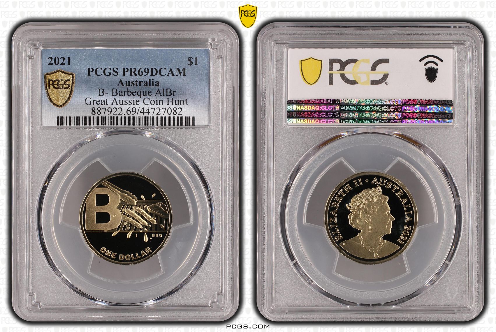 2021 Australia One Dollar, $1 B- Barbeque AlBr PCGS - PR69DCAM -082