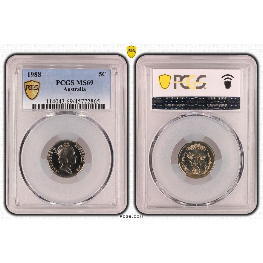 Five Cent, 1988, PCGS MS69