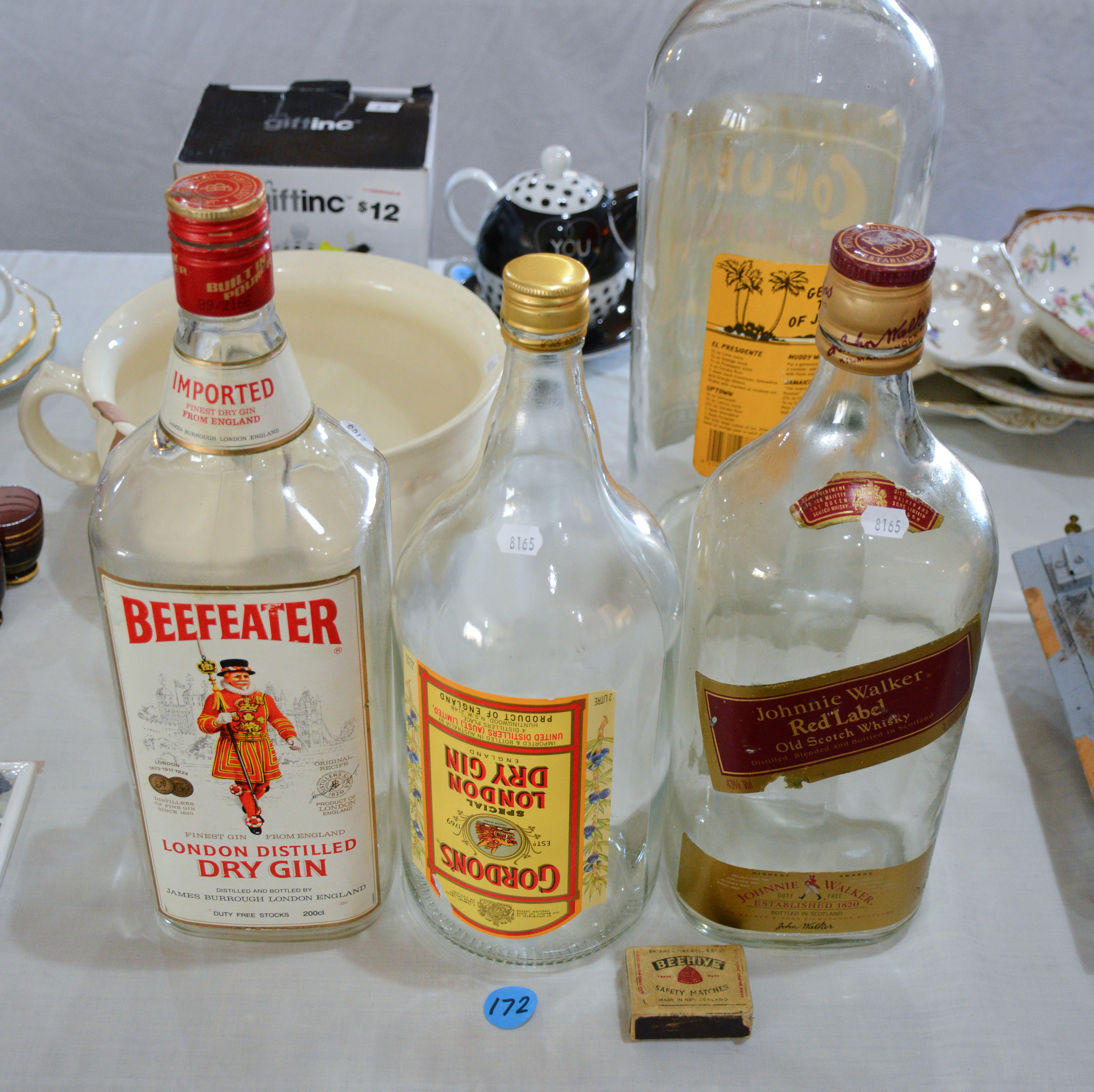 Vintage Large Liquor Bottles x 3 — sold at auction in New Zealand for $10