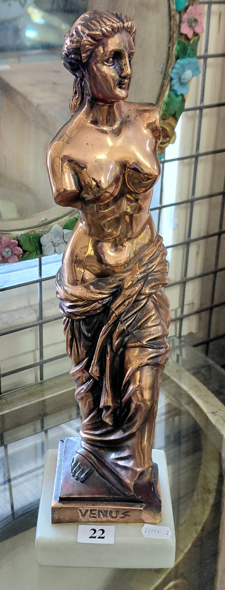 Copper Venus De Milo Figural Statue