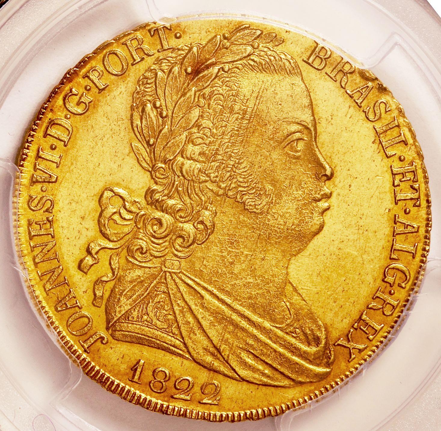1824年 ポルトガル ジョアン6世 ペカ金貨 6400レイス NGC MS63