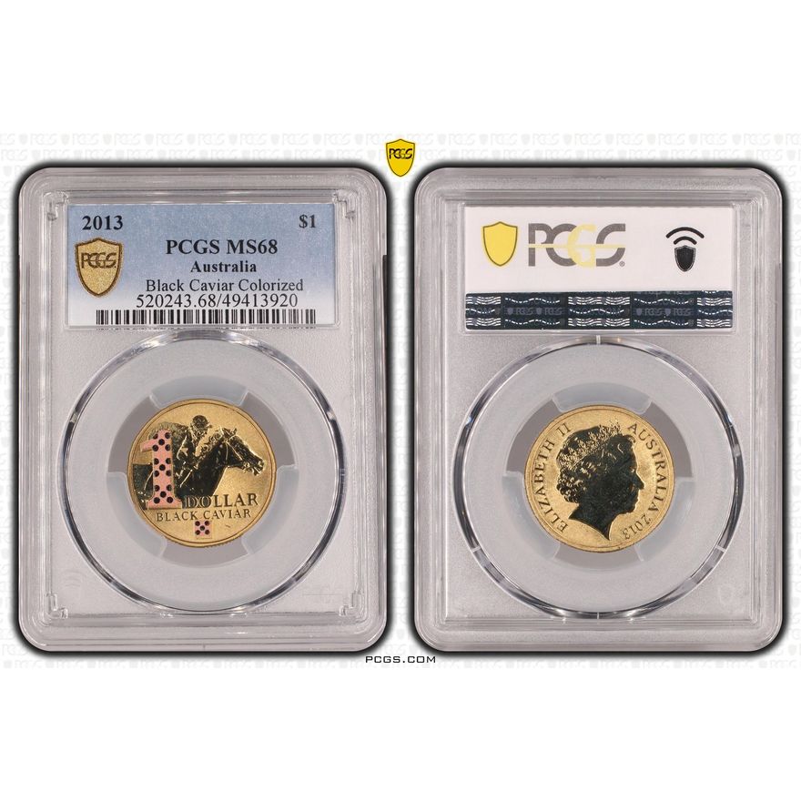 Black Caviar Colorized, One Dollar, 2013, PCGS MS68