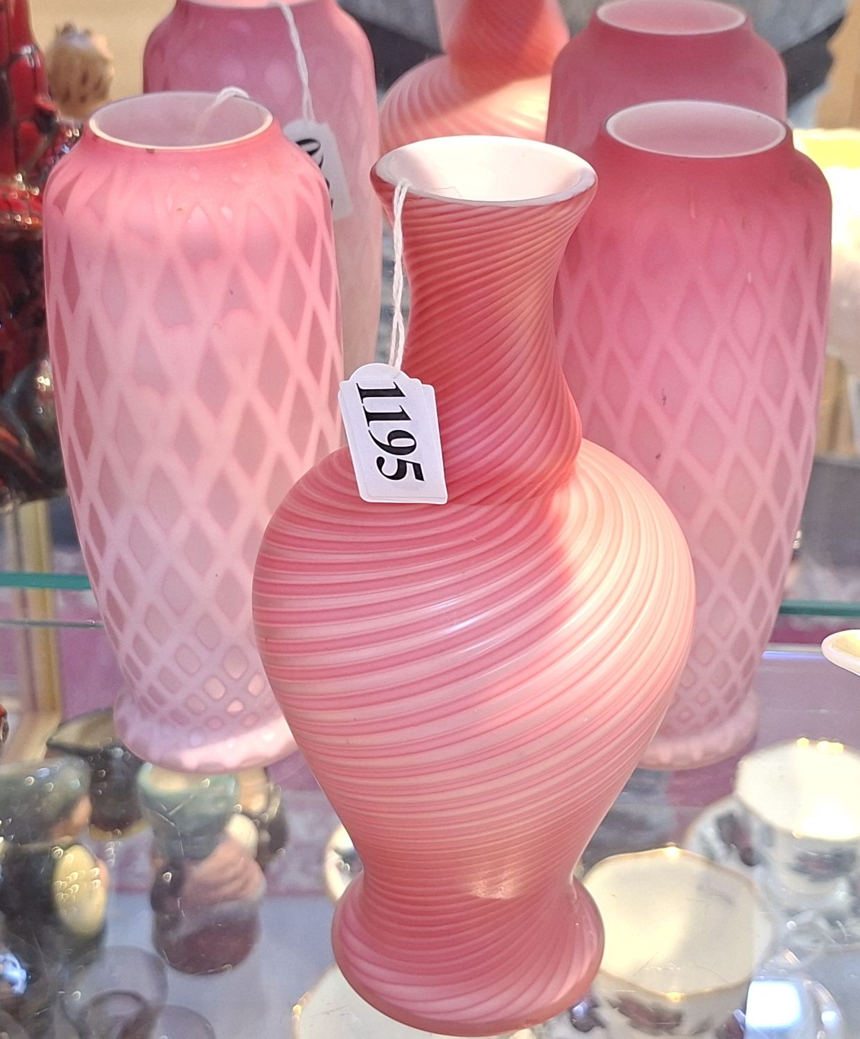 Victorian Satin Glass Vases