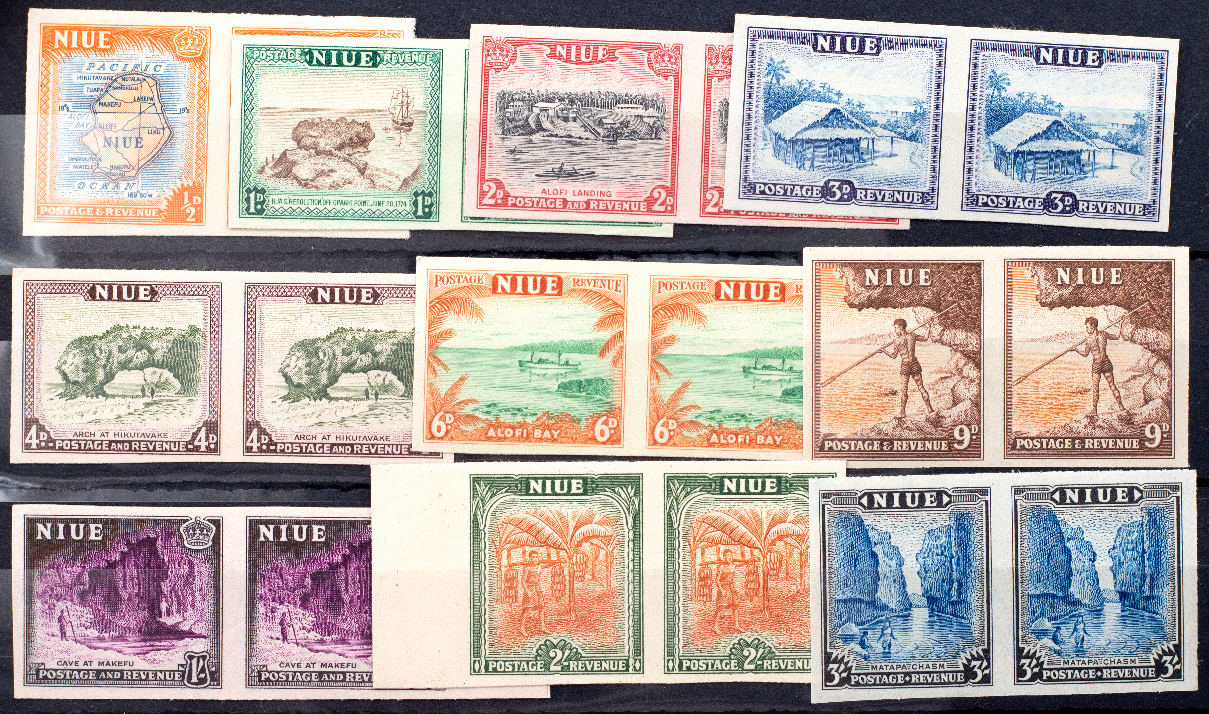 New Zealand, Niue, Proofs, 1950, Fine