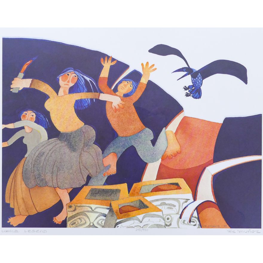 Rie Munoz ''Whale Legend'' 1978 Signed Print