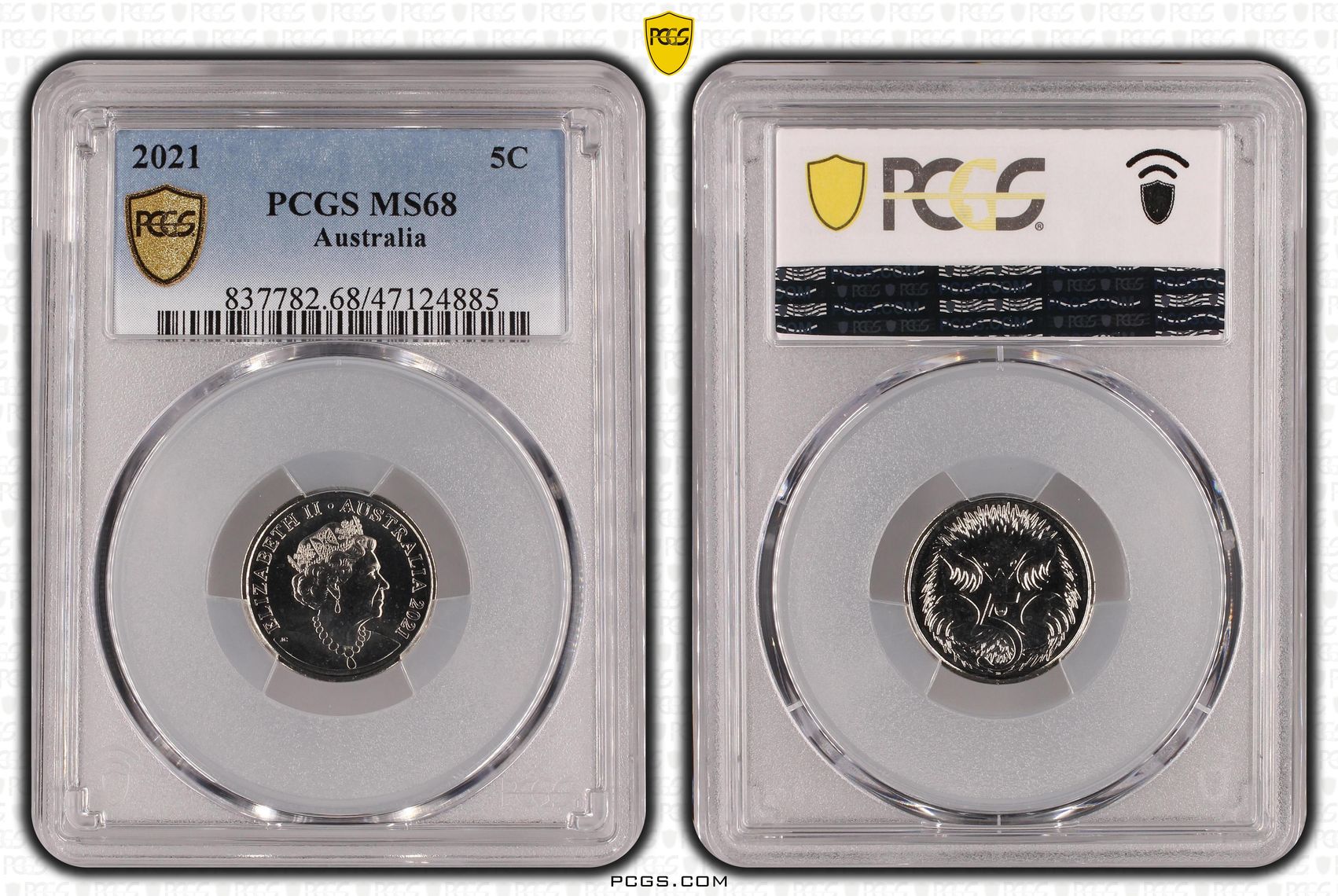 , Five Cent, 2021, PCGS MS68