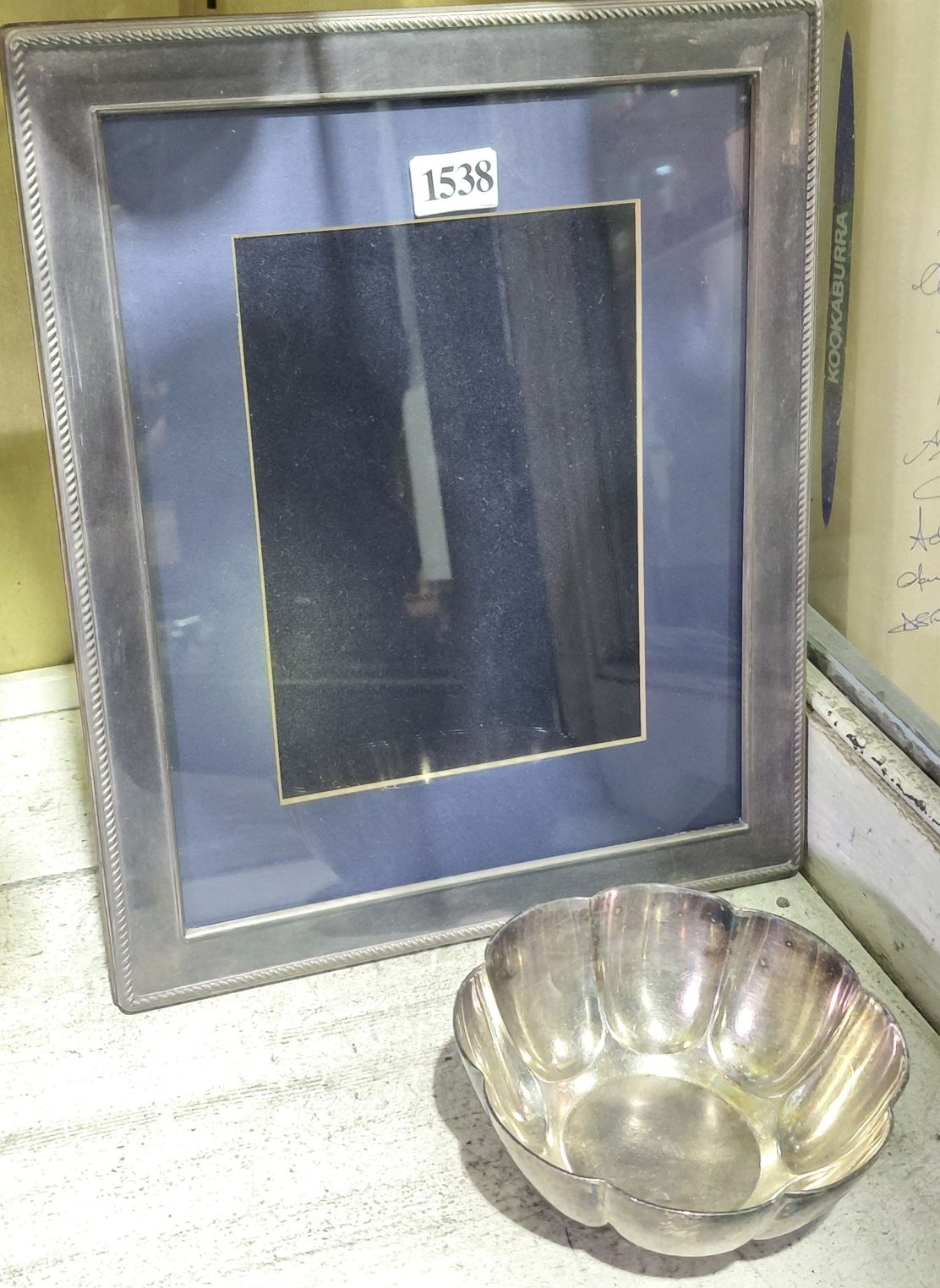 Silverplated Photo Frame And Bowl