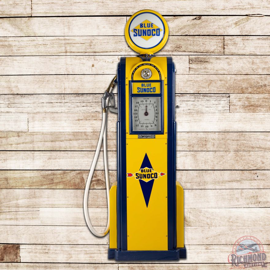 Wayne Model #60 Computing Gas Pump Restored Sunoco Gasoline