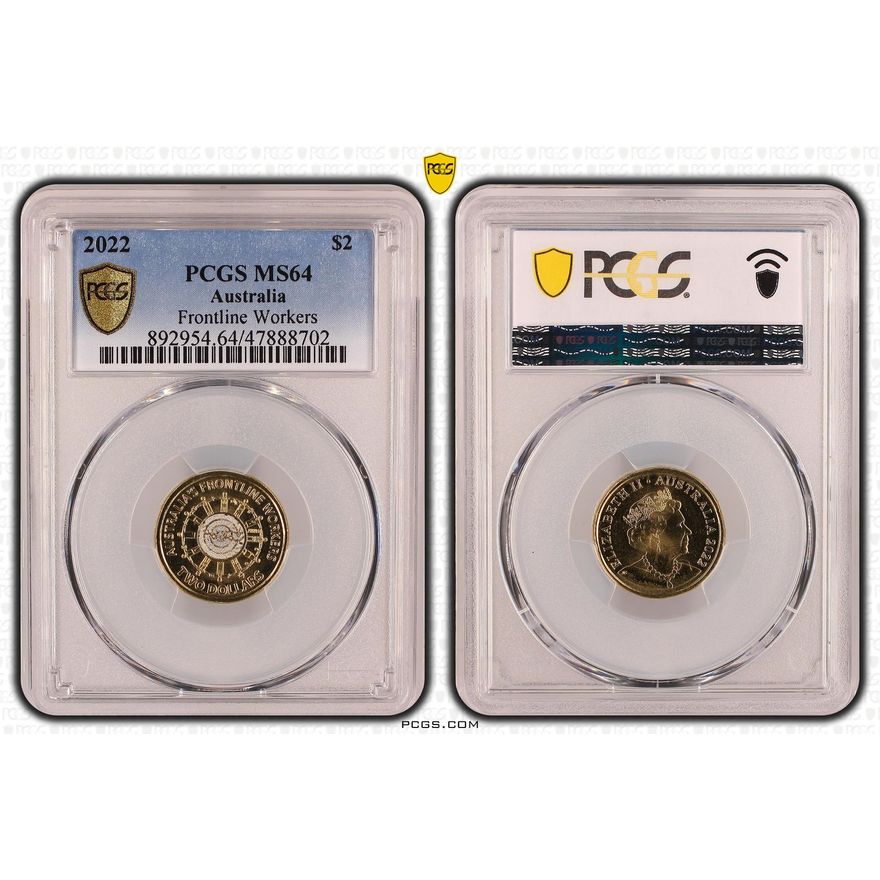 Frontline Workers, Two Dollar, 2022, PCGS MS 64
