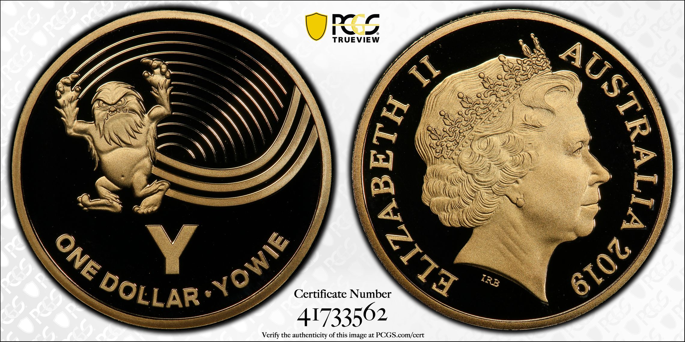 Y- Yowie Great Aussie Coin Hunt, POP 9/0, One Dollar, 2019, PCGS PR70DCAM