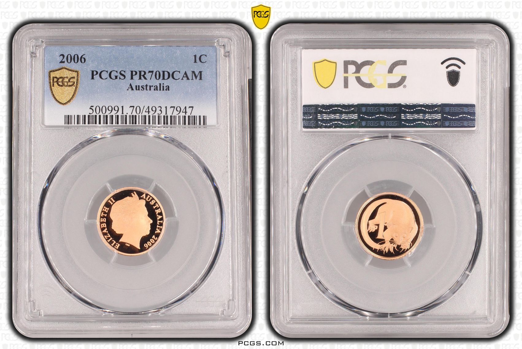 One Cent, 2006, Pcgs Pr70dcam