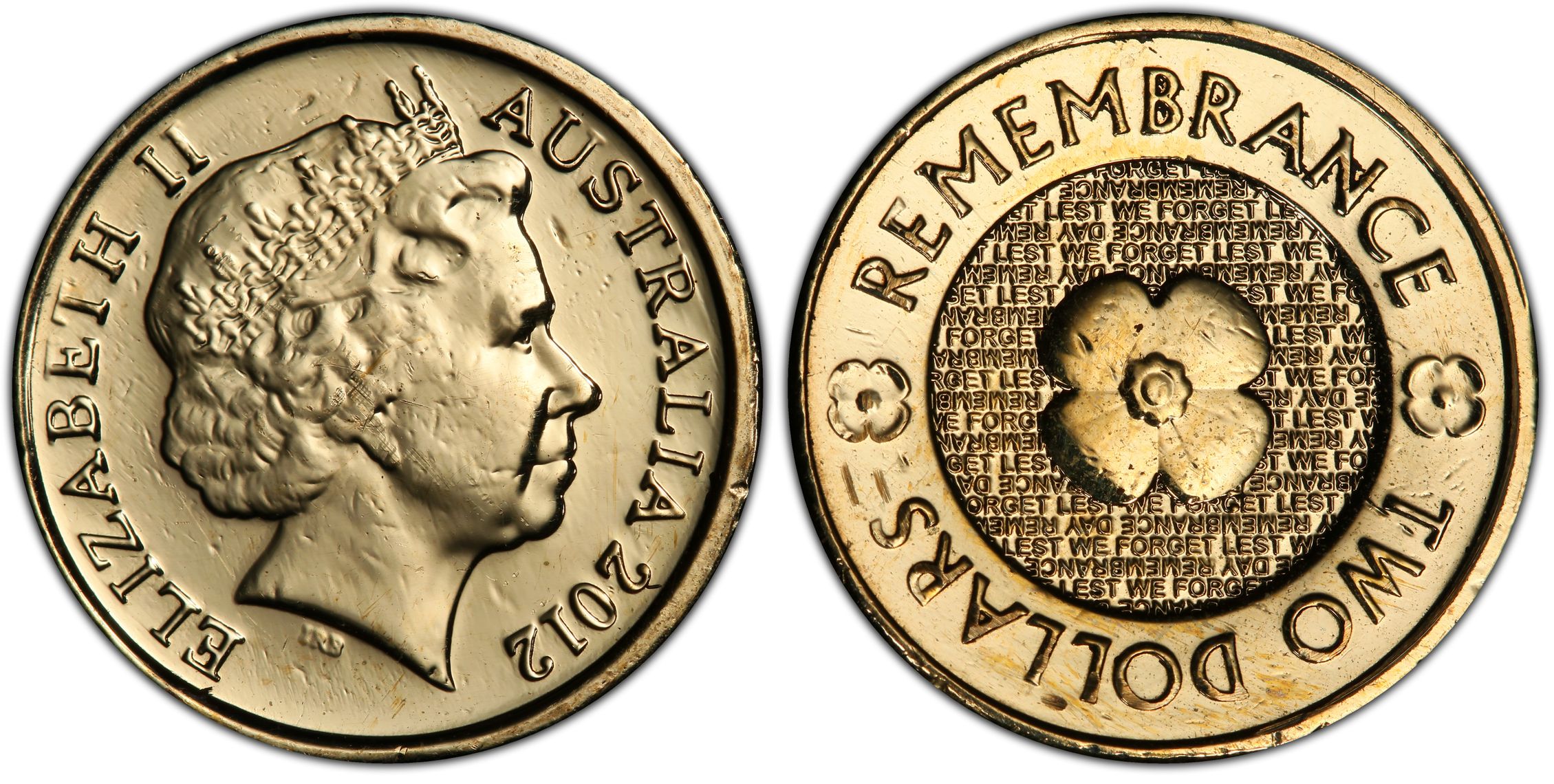 2012 Australia Two Dollar, $2 Remembrance Day PCGS - MS63 -309