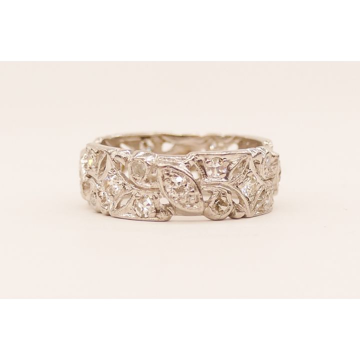 Lady's Platinum Diamond Art Deco Eternity Ring