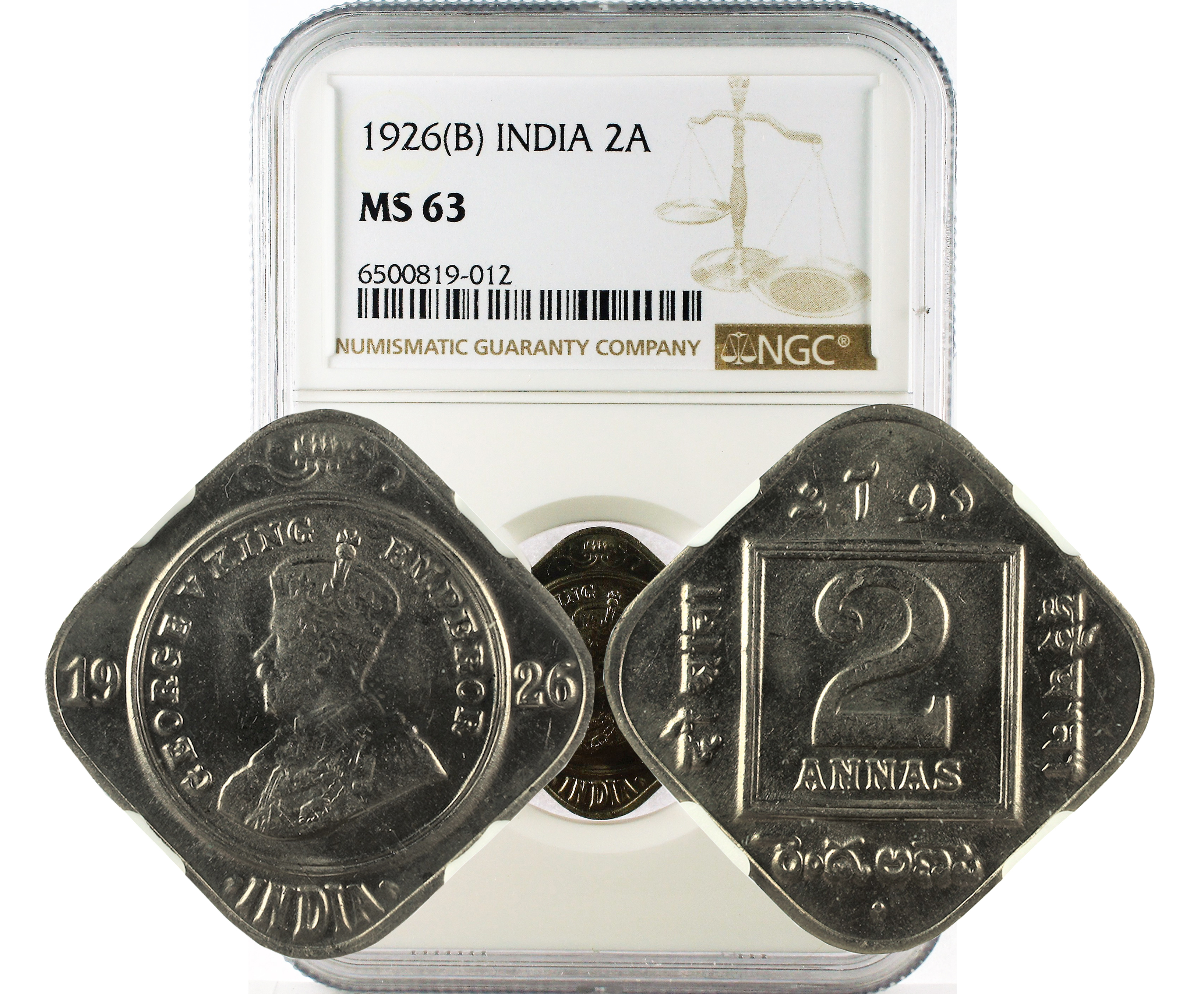 1926(B) INDIA 2A MS 63