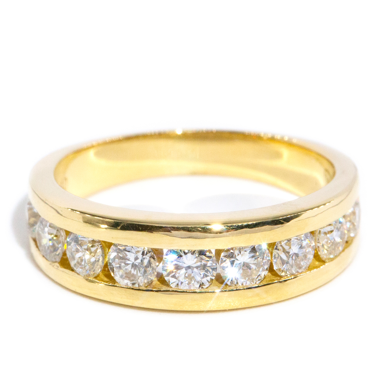 1.00 Carat Diamond Channel Set Band in 18ct Gold