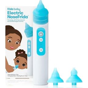 5 COUNT PACK OF 1 FRIDA BABY ELECTRIC NOSEFRIDA USB RECHARGEABLE NASAL ASPIRATOR WITH DIFFERENT LEVELS OF SUCTION BY FRIDA BABY