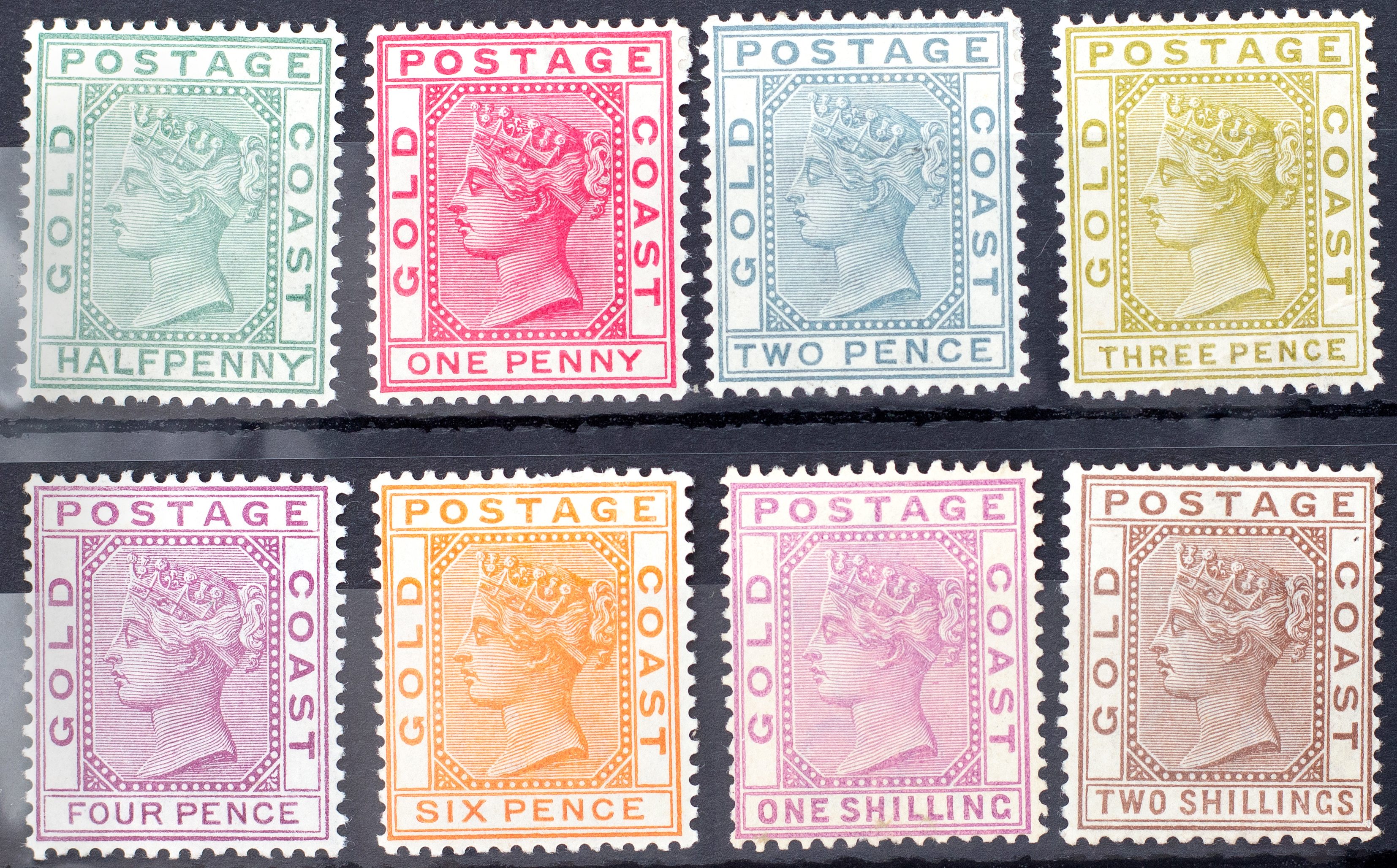 Victoria, Gold Coast, Definitives, 1884, Poor