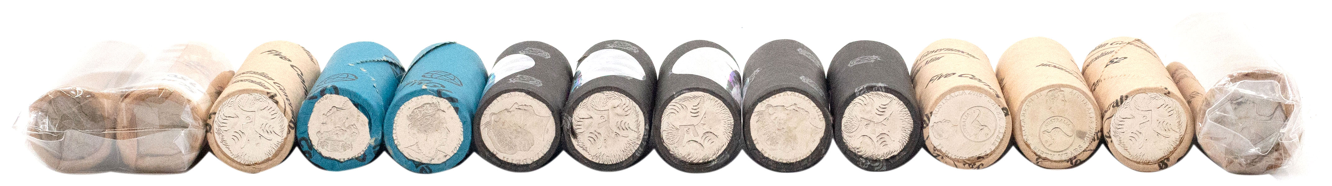 Elizabeth II, Five & Ten Cent Rolls, 1980 - 2021, UNC