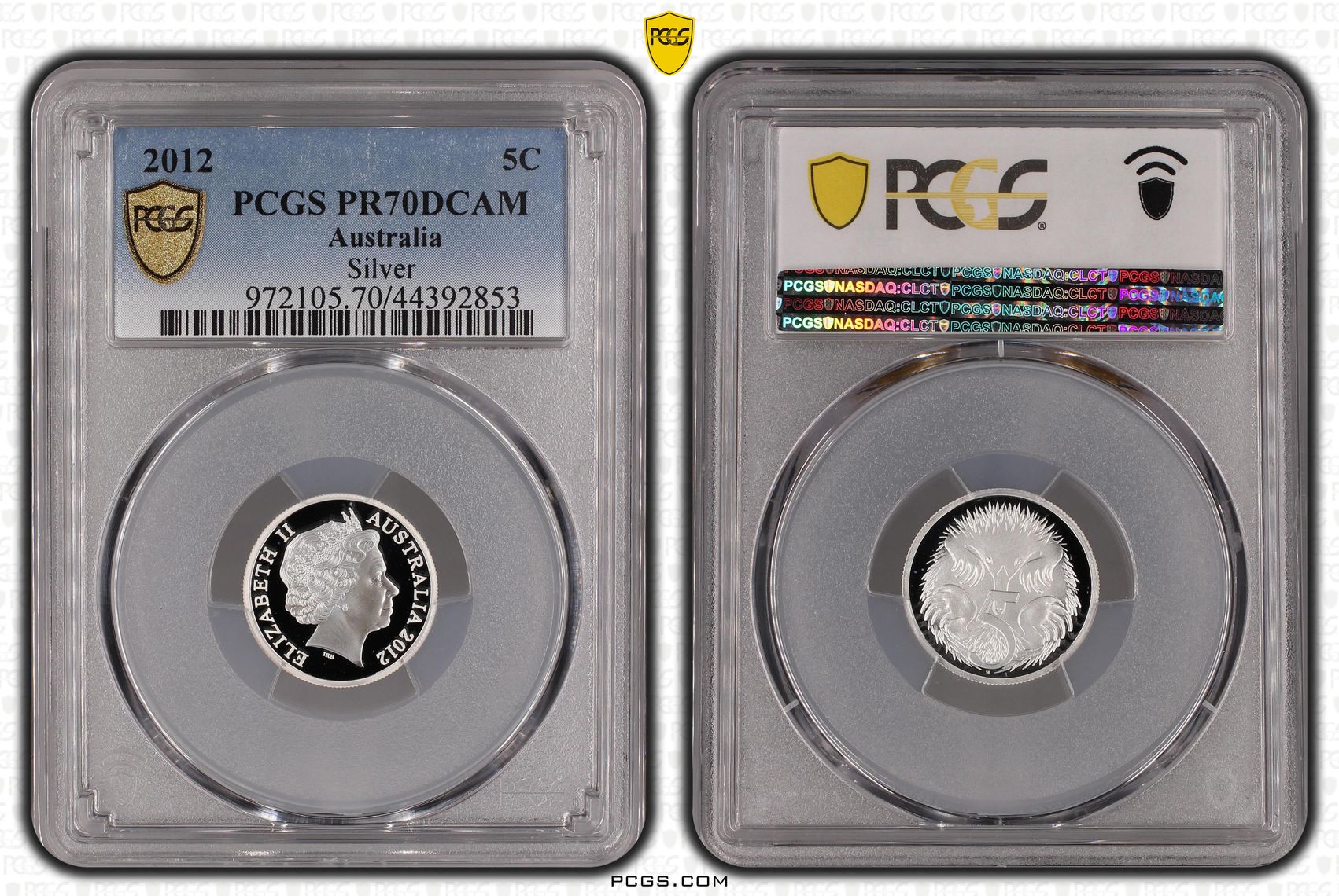 2012 Australia Five Cent, 5c Silver Proof Silver PCGS - PR70DCAM POP 1/0 -853