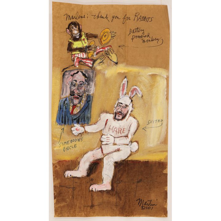 James Martin ''Marlene: Thank you for Rabbits'' 2001 Tempera