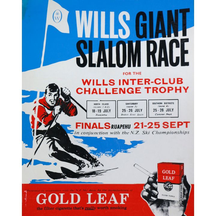 ADVERTISING POSTER  -  WILLS GIANT SLALOM RACE