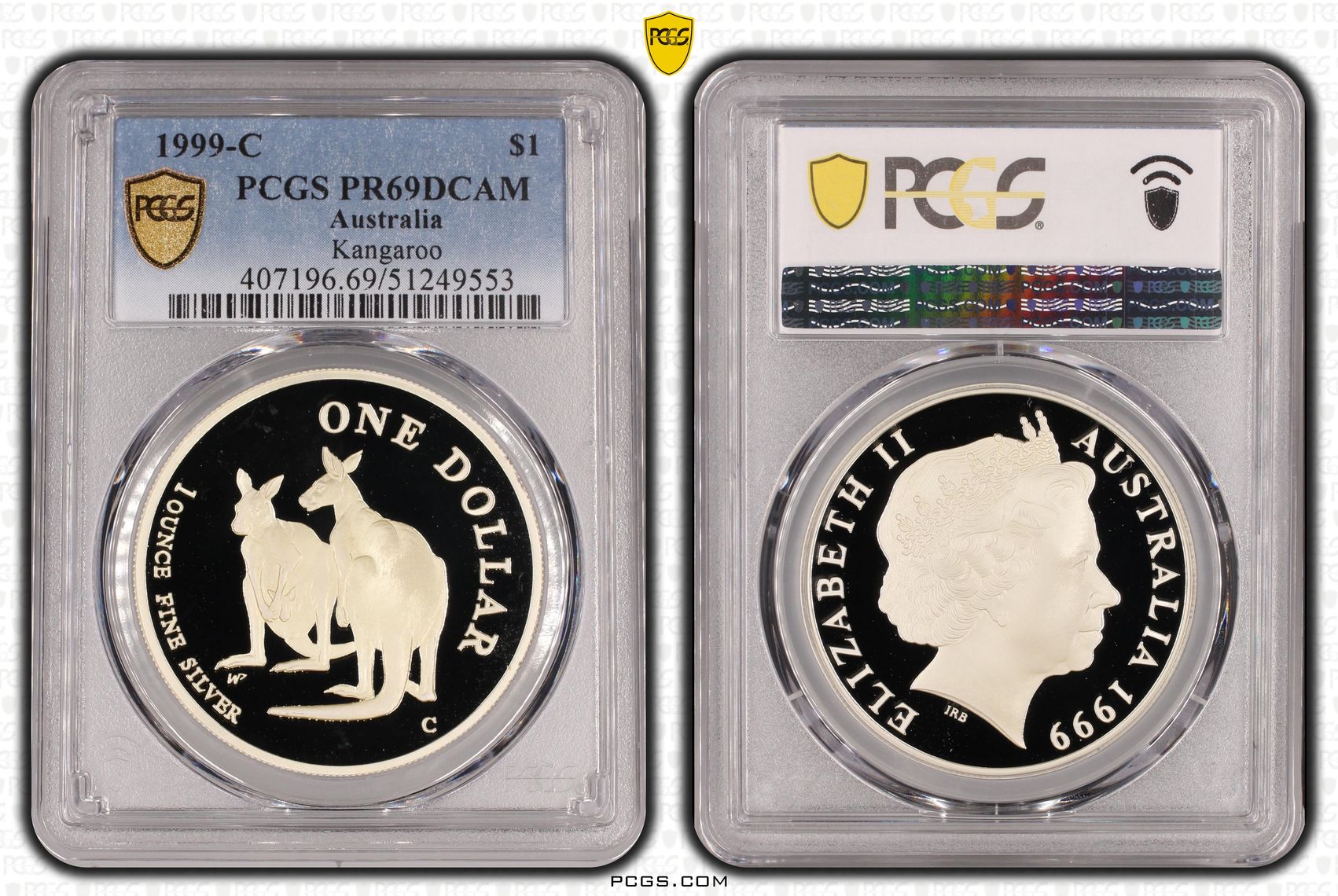 Kangaroo, One Dollar, 1999-C, PCGS PR69DCAM