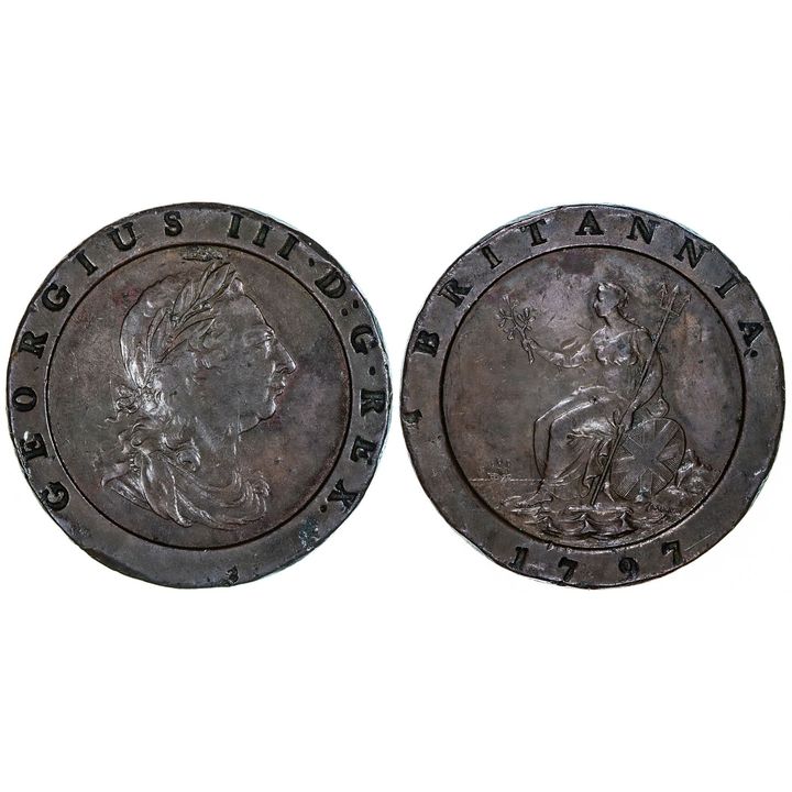 Great Britain, George III, Twopence, 1797,  VF