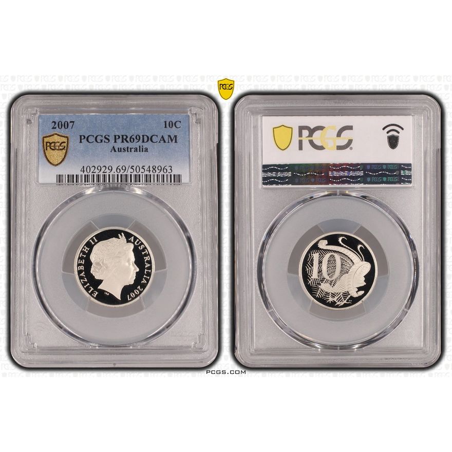 Ten Cent, 2007, PCGS PR69DCAM