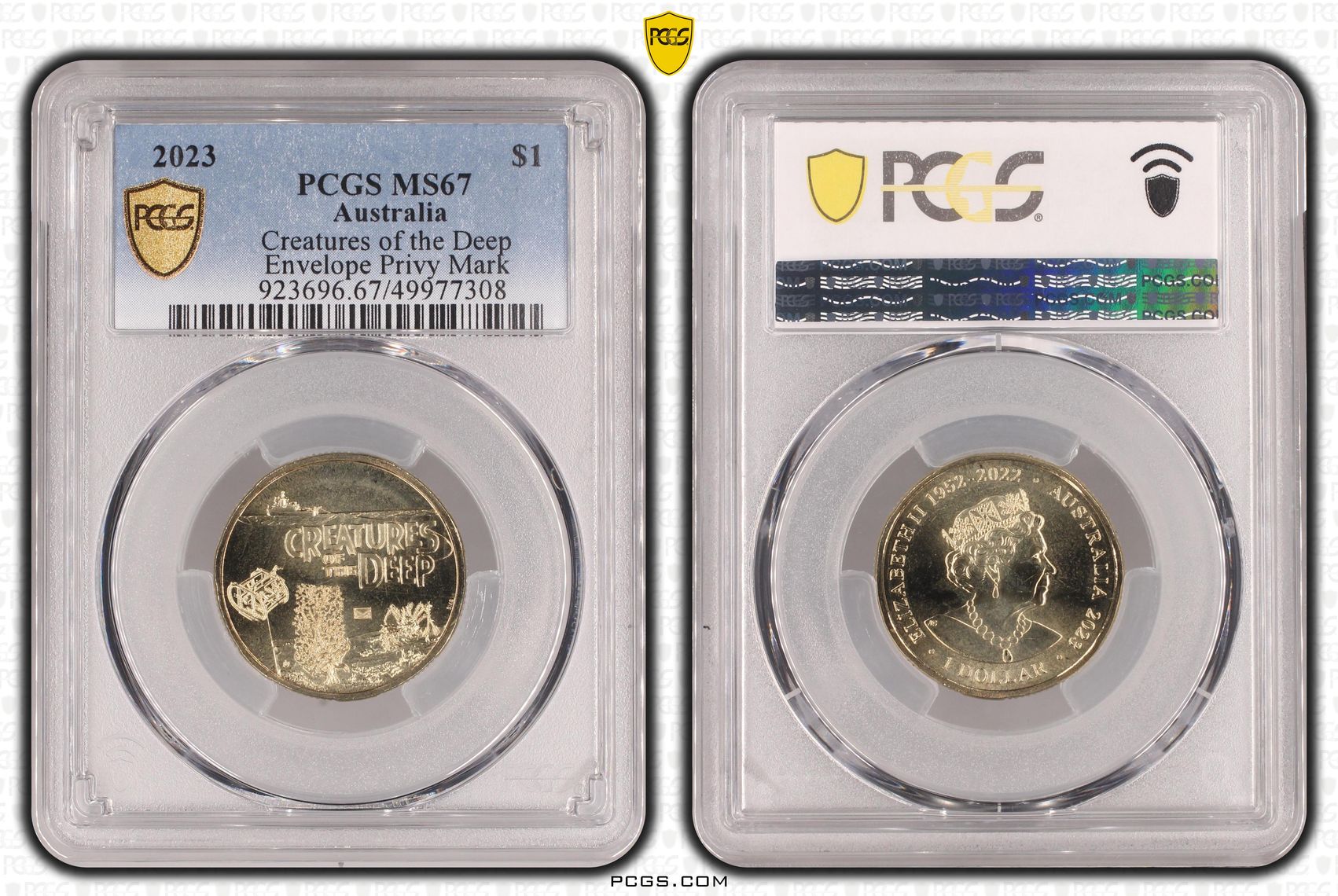 Creatures of the Deep , One Dollar, 2023, PCGS MS67