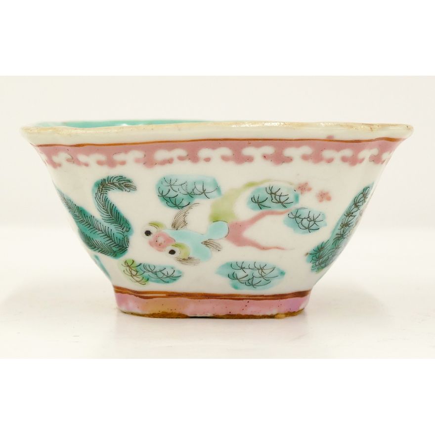 Old Chinese Porcelain Goldfish Small Bowl 5''