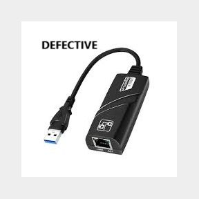USB 3.0 to RJ45 Lan Gigabit Internet for Computer Laptop and Computer (DEFECTIVE) - - Bar 9902131918692- 51737/5201 B3 (S6)