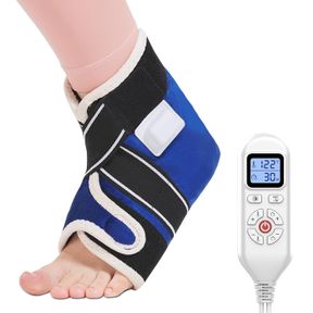 1 PACK ANKLE HEATING PAD FOR PLANTAR FASCIITIS RELIEF - UPGRADE ANKLE BRACE FOR WOMEN/MEN NEUROPATHY PAIN - HEATED FOOT ANKLE WRAP