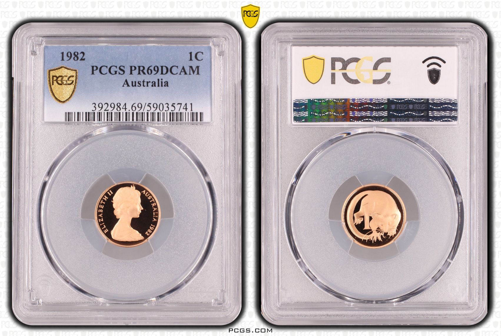 One Cent, 1982, Pcgs Pr69dcam