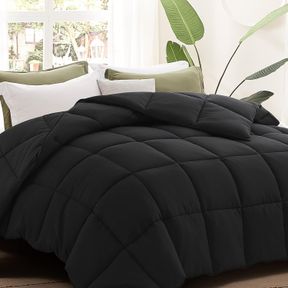 FULL SIZE COMFORTER - SOFT QUILTED DOWN ALTERNATIVE BREATHABLE COMFORTER WITH CORNER TABS, LUXURY HOTEL COLLECTION REVERSIBLE WARM