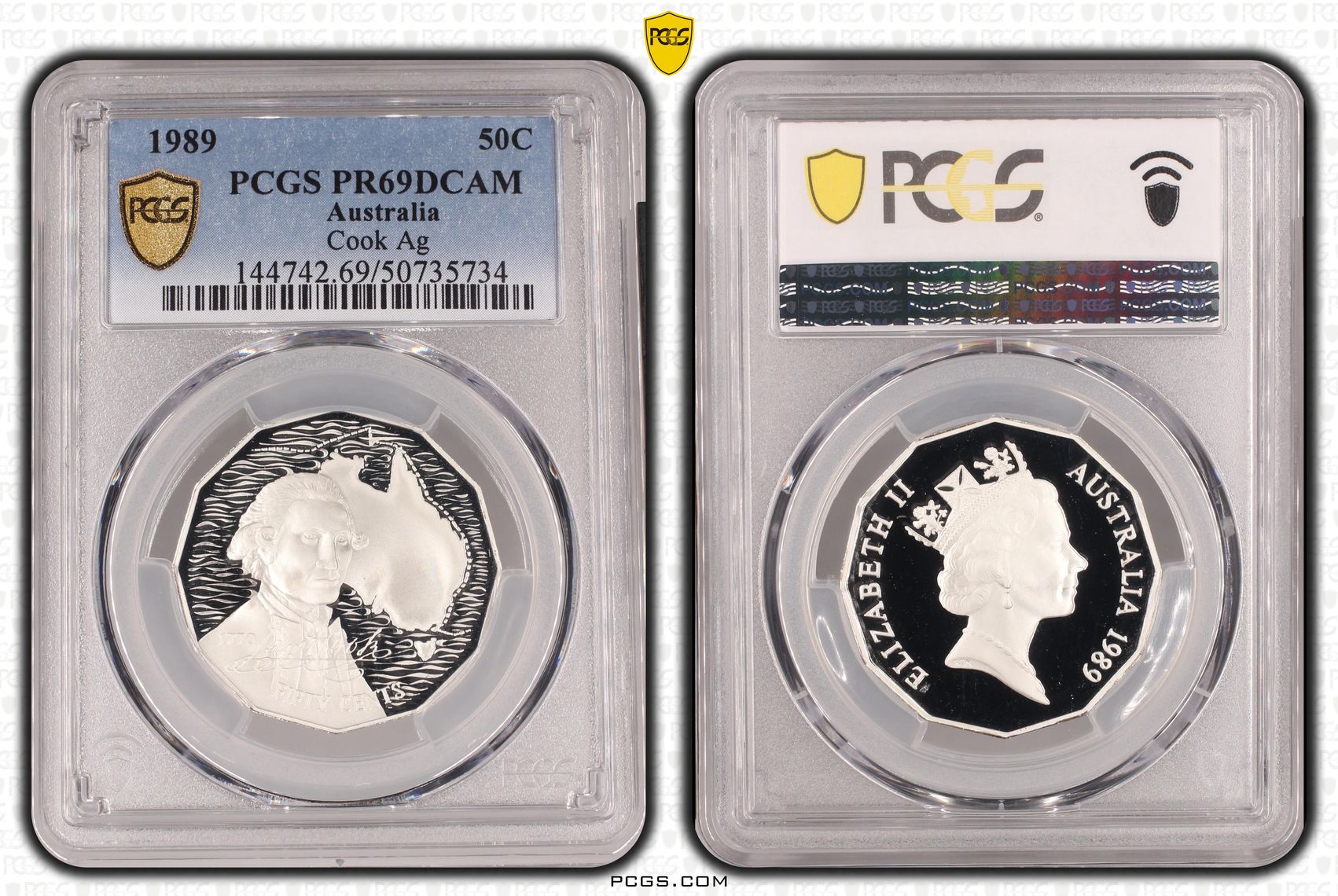 Cook Ag , Fifty Cent, 1989, PCGS PR69DCAM