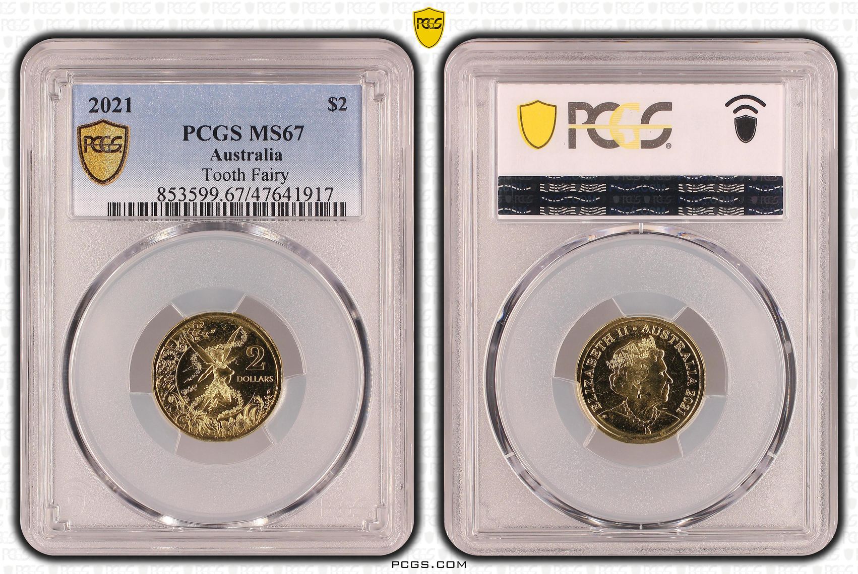 Elizabeth II, Tooth Fairy, Two Dollar, 2021, PCGS MS67