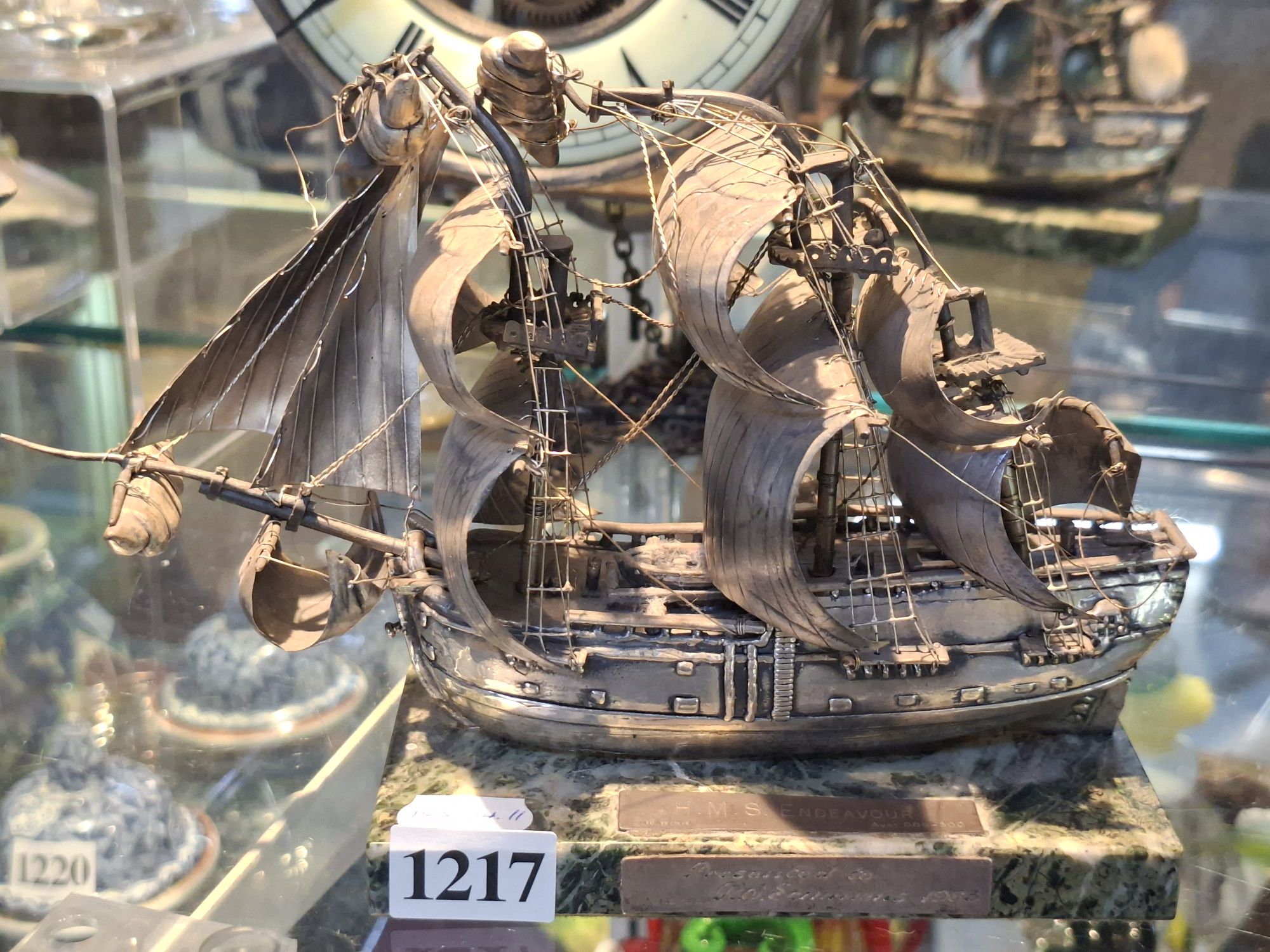 Silver Model Of H.M.S. Endevour