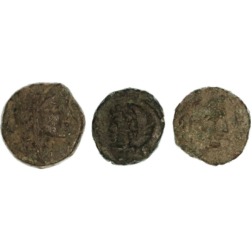 Sicily, Menaion, Panormos & Solus, Æ Unit, 3rd Century BC,  gF-aVF