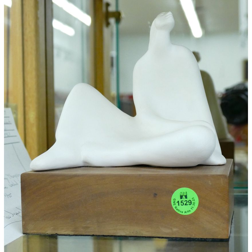 Shirley Thomson Smith ''Resting'' 1983 Cast Plaster Sculpture