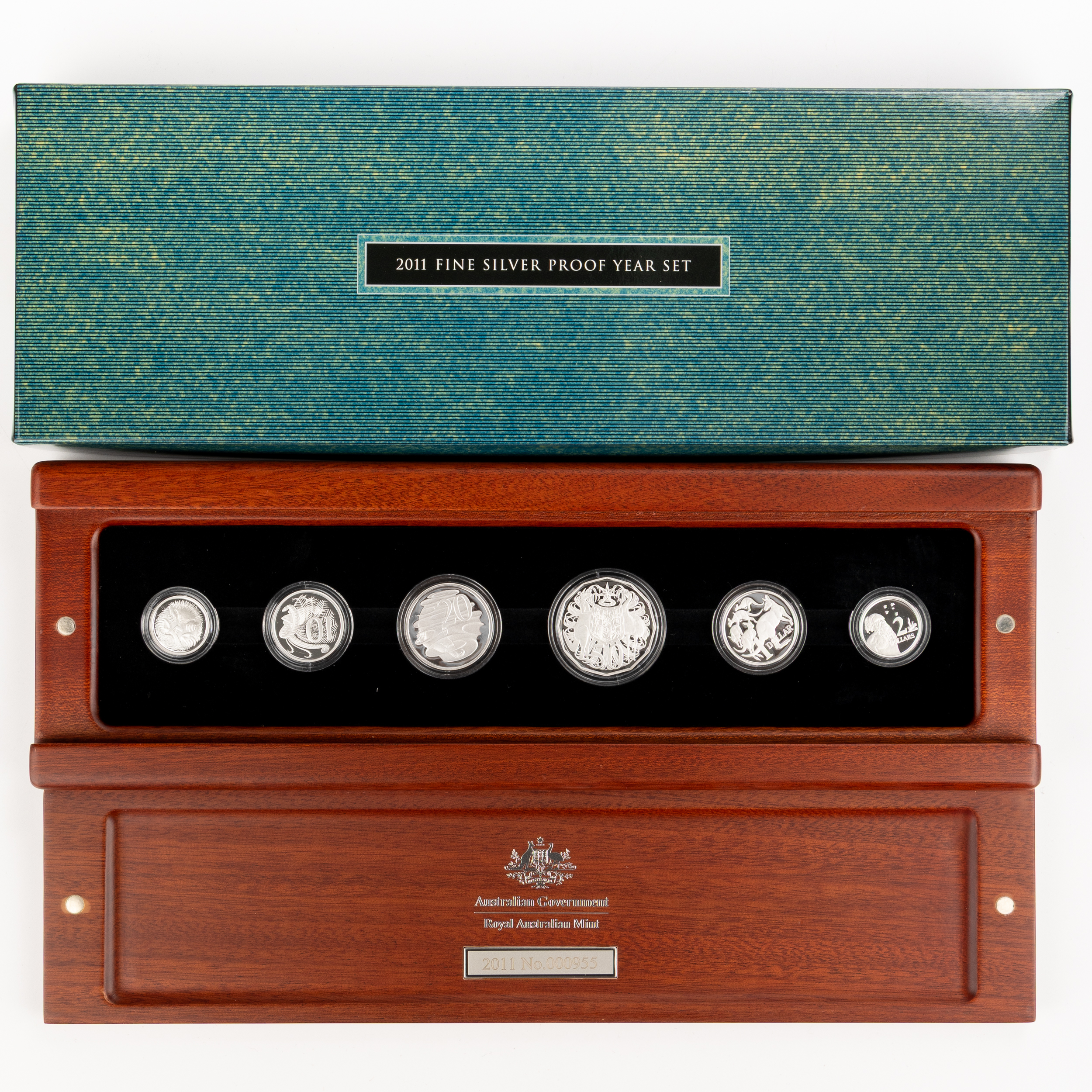 Elizabeth II, RAM - Silver Proof Year Set, Five Cents - Two Dollars, 2011, FDC