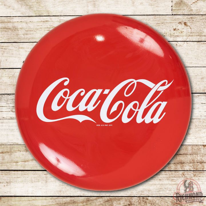36" Coca-Cola Porcelain Button Sign TAC 9