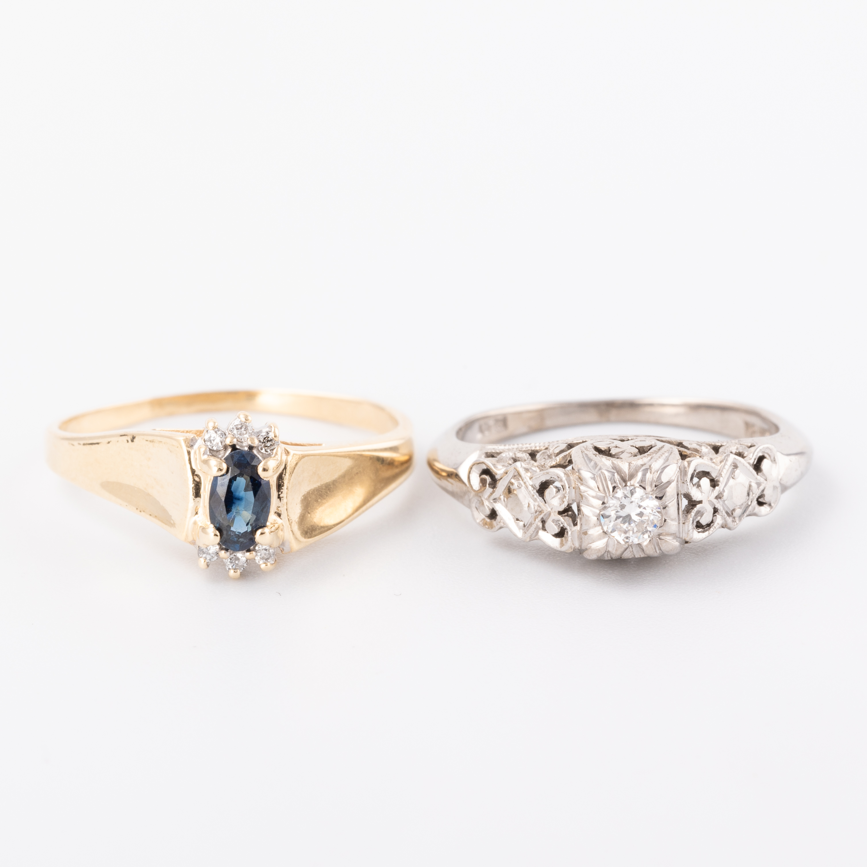 Two Rings 10ct & 18ct Gold