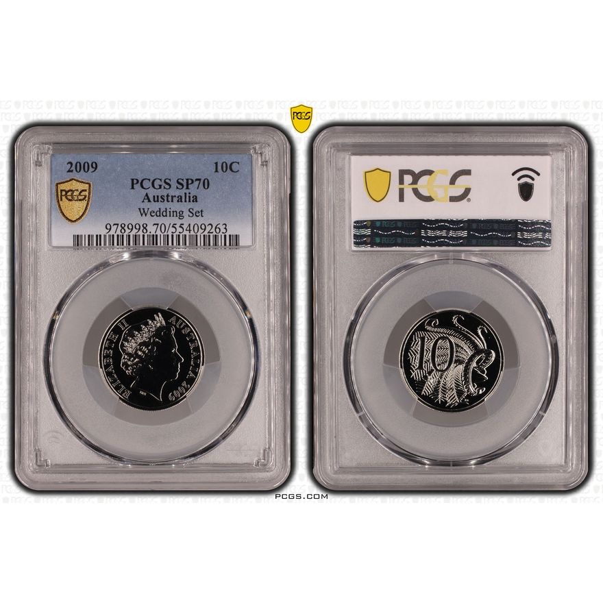 Wedding Set, POP 1/0, Ten Cent, 2009, PCGS SP70