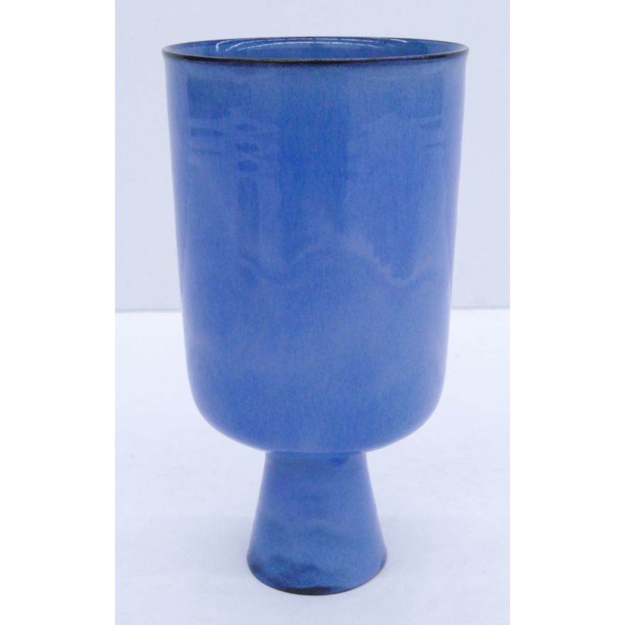 Gertrud & Otto Natzler ''Blue Chalice Form'' Ceramic
